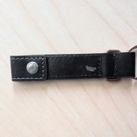 Portachiavi Piquadro in Pelle Nera - Logo metallic