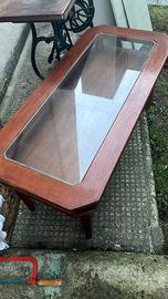 Tavolino in legno vetro da collezione