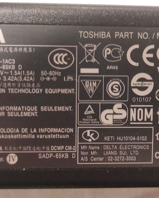 Caricabatterie Toshiba 19v/65w