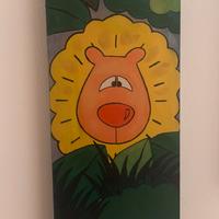 Quadro per camera bambini Leone sornione