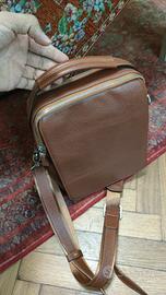 Borsa zaino in vera pelle marrone – nuova