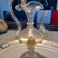 vecchia ampolla in vetro di Murano 