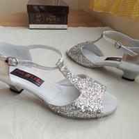 PAOUL scarpe da ballo argento n.37,5 Made in Italy