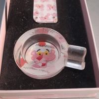 Posacenere vetro e Accendino Pantera Rosa