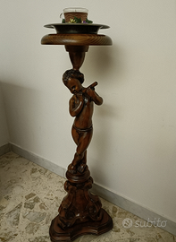Colonna d'antiquariato in legno