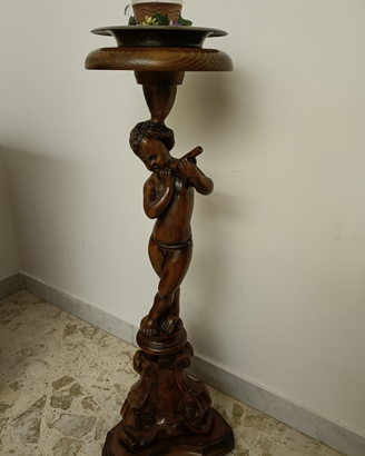 Colonna d'antiquariato in legno