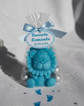 Candela a forma LeoncinoBomboniera Personalizzata 