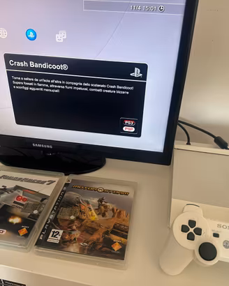 PS3 Super Slim Bianca completa con Giochi