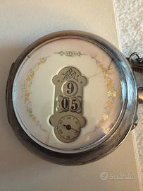 Raro Orologio Tasca Ore Saltanti in argento