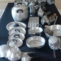 pentole e padelle anni 50 alluminio