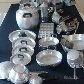 pentole e padelle anni 50 alluminio