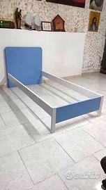 Letto Singolo Moderno Blu e Bianco