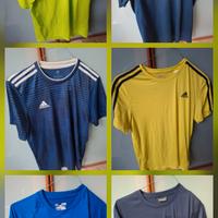 6 Maglie running Adidas Under Armour  taglia M