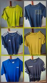 6 Maglie running Adidas Under Armour  taglia M