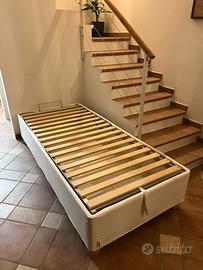 LETTO SINGOLO CONTENITORE IKEA 90X200 RETE DOGHE