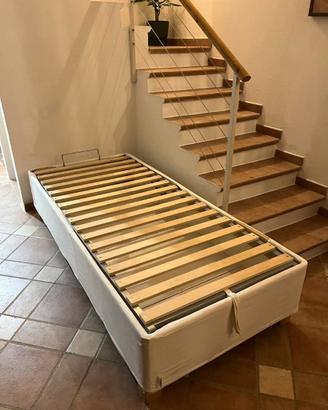 LETTO SINGOLO CONTENITORE IKEA 90X200 RETE DOGHE