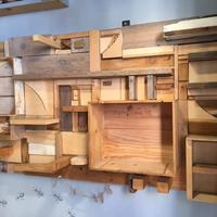 Libreria in legno riciclato