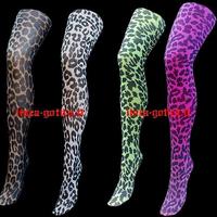 Calze leopardate vari colori punk dark rock emo