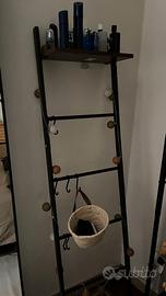 Portasciugamani a scala HOOBRO metallo e legno