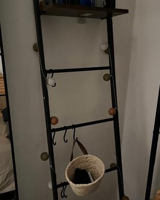 Portasciugamani a scala HOOBRO metallo e legno