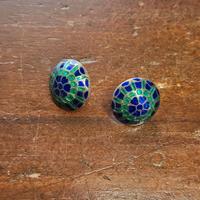 Orecchini verdi e blu artigianato