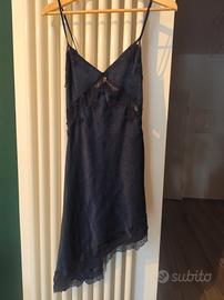 vestito sottoveste blu 