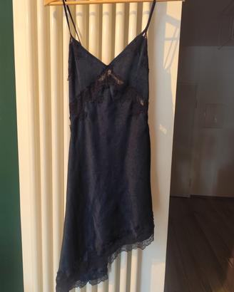 vestito sottoveste blu 