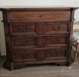 Elegante Secretaire / Cassettone in Legno Massello