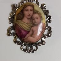 Gioiello ciondolo medaglia in argento 800