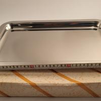 VASSOIO RETTANGOLARE IN ACCIAIO INOX 18/10 cm44x30