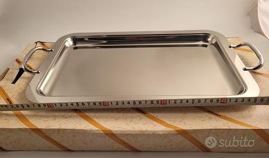 VASSOIO RETTANGOLARE IN ACCIAIO INOX 18/10 cm44x30
