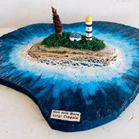 Pannello di legno artistico stile marino