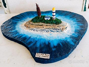 Pannello di legno artistico stile marino