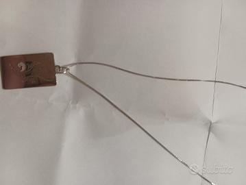 Ciondolo in argento raffigurazione asso mazzo