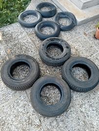 Gomme 150/10 e 155/70/10 più camere d'aria 