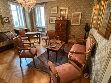 Salotto stile Luigi XIV colore oro/ seta