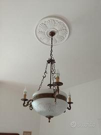 Lampadario Antico con doppia accesione luci