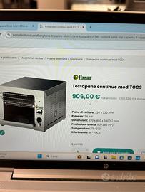 Tostapane continuo nuovo mai utilizzato