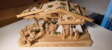Presepe artigianale in legno
