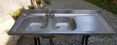lavello 2 vasche inox