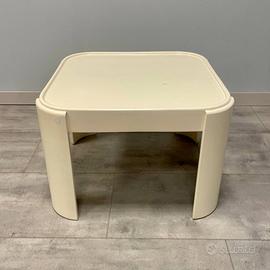 TAVOLINO TIPO KARTELL LEGNO LACCATO BIANCO SPACE