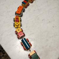 trenino in legno vintage 