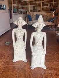 Coppia statue etniche