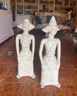Coppia statue etniche