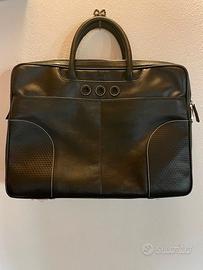 Borsa da lavoro Dunhill in pelle nera