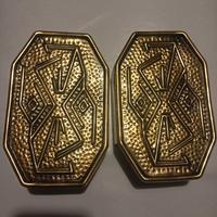 2 Maniglie mid-century in ottone