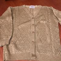 Prezioso Cardigan in maglia lurex oro