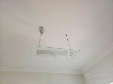 lampadario rettangolare moderno in vetro