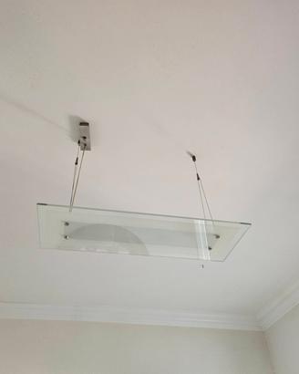 lampadario rettangolare moderno in vetro