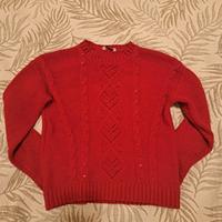MAGLIONE ROSSO BAMBINA 8 ANNI